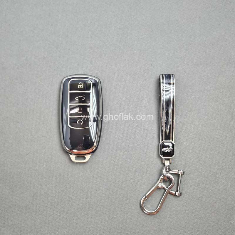 ف کاور ریموت تیگو 8 و فونیکس و لوکانو طرح براق با بند ست - Image 1