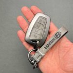 کاور ریموت هیوندایی گرنجور و سانتافه کیلس چهار دکمه طرح دورفلزی وسط چرم اعلا - Image 5