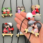 آویز آینه عروسکی عاشقانه - Image 7