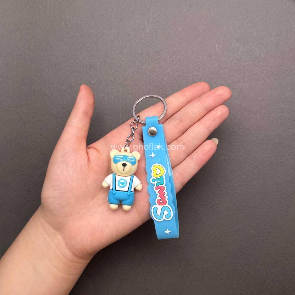 سک12 سرکلیدی خرسی سیلیکونی کارتونی - Image 1