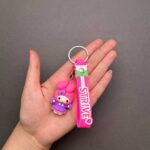 سرکلیدی خرگوش صورتی سیلیکونی کارتونی