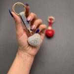 سرکلیدی فول نگین طرح قلب - Image 3