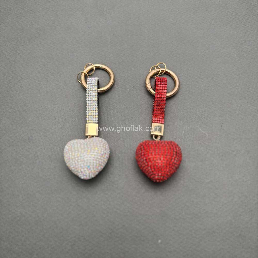 نق2 سرکلیدی فول نگین طرح قلب - Image 1