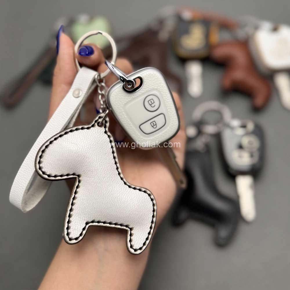 پچ1 کاور ریموت پژو 206 - 207 - رانا - پارس مدل بالا ست فانتزی با چرم طبیعی - Image 1