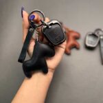 کاور ریموت پژو 206 - 207 - رانا و پارس مدل بالا دور فلزی وسط چرم با بند فانتزی - Image 2