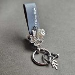 آویز چرم نگین دار یراق نقره ای - Image 13