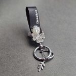 آویز چرم نگین دار یراق نقره ای - Image 15