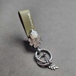 آویز چرم نگین دار یراق نقره ای - Image 16