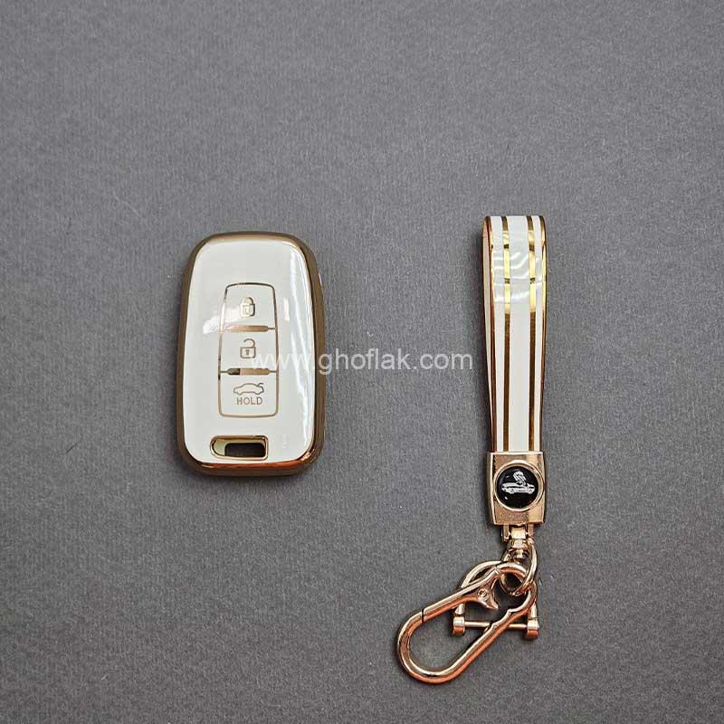 اسمارت-3-براق-002 کاور ریموت هیوندایی و کیا مونتاژ سه دکمه طرح براق با بند ست - Image 1