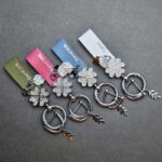 آویز چرم نگین دار یراق نقره ای - Image 5