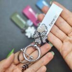 آویز چرم نگین دار یراق نقره ای - Image 6