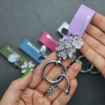 آویز چرم نگین دار یراق نقره ای - Image 8