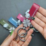 آویز چرم نگین دار یراق نقره ای - Image 9