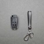 کاور ریموت تارا دنده ای کلید تاشو طرح چرم با بند ست