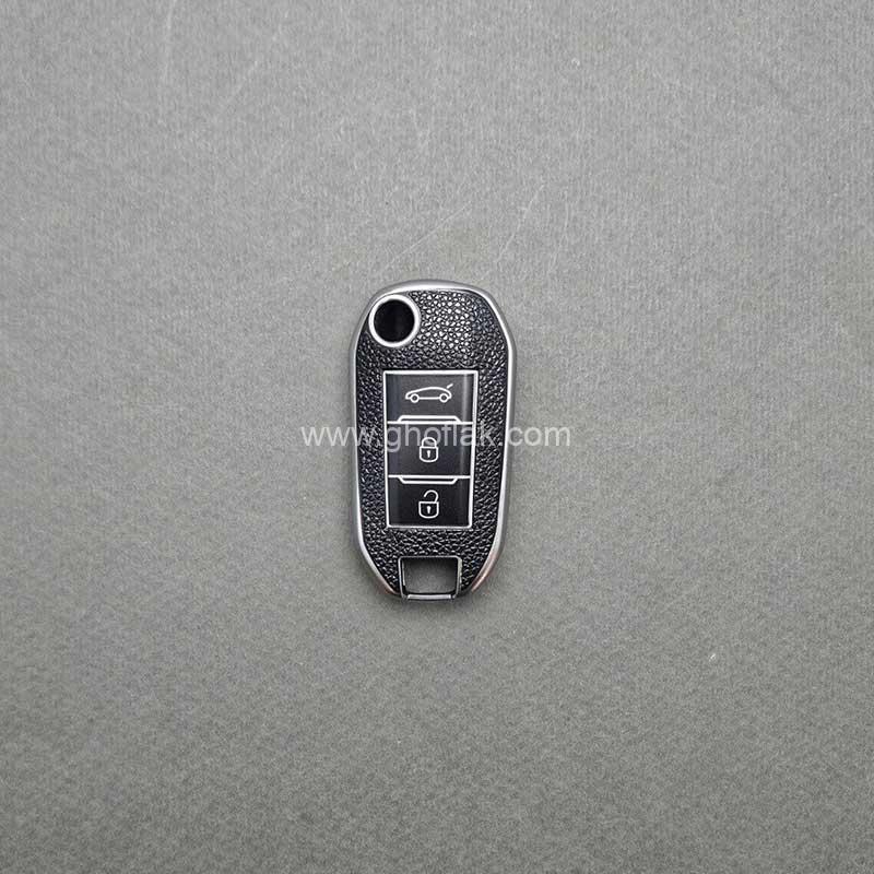 تارا-تاشو-طرح-چرم001 کاور ریموت تارا دنده ای کلید تاشو طرح چرم - Image 1