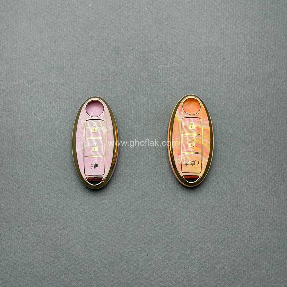 جوک3 کاور ریموت نیسان جوک - مورانو - ایکس تریل و قشقایی سه دکمه طرح براق سرامیکی - Image 1