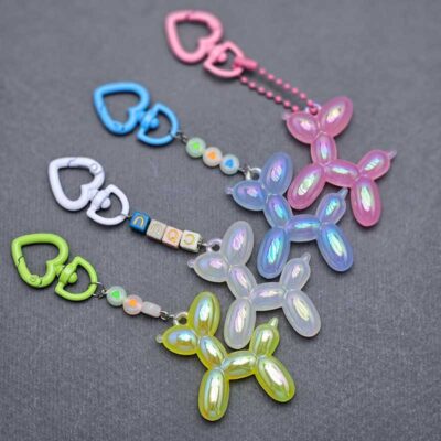 سرکلیدی سگ بادکنکی کریستالی