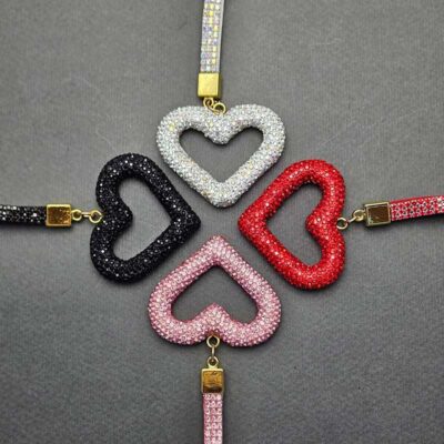 سرکلیدی فول نگین قلب خالی