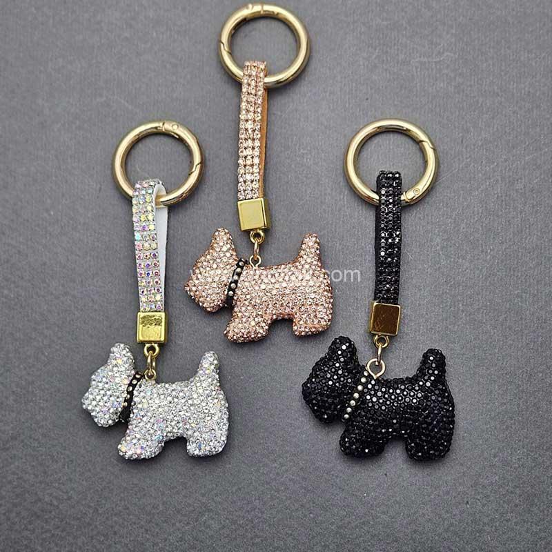 سرکلیدی-فول-نگین-0140 سرکلیدی فول نگین سگ بولداگ - Image 1