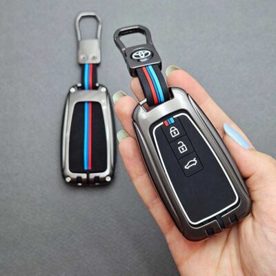 کاور ریموت تویوتا کرولا لوین سی اچ ار هایلوکس بنزینی سه دکمه دور فلزی