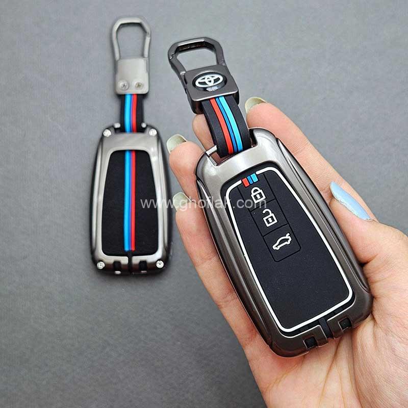 لوین-بنزینی-سه-دکمه کاور ریموت تویوتا کرولا لوین سی اچ ار هایلوکس بنزینی سه دکمه دور فلزی - Image 1