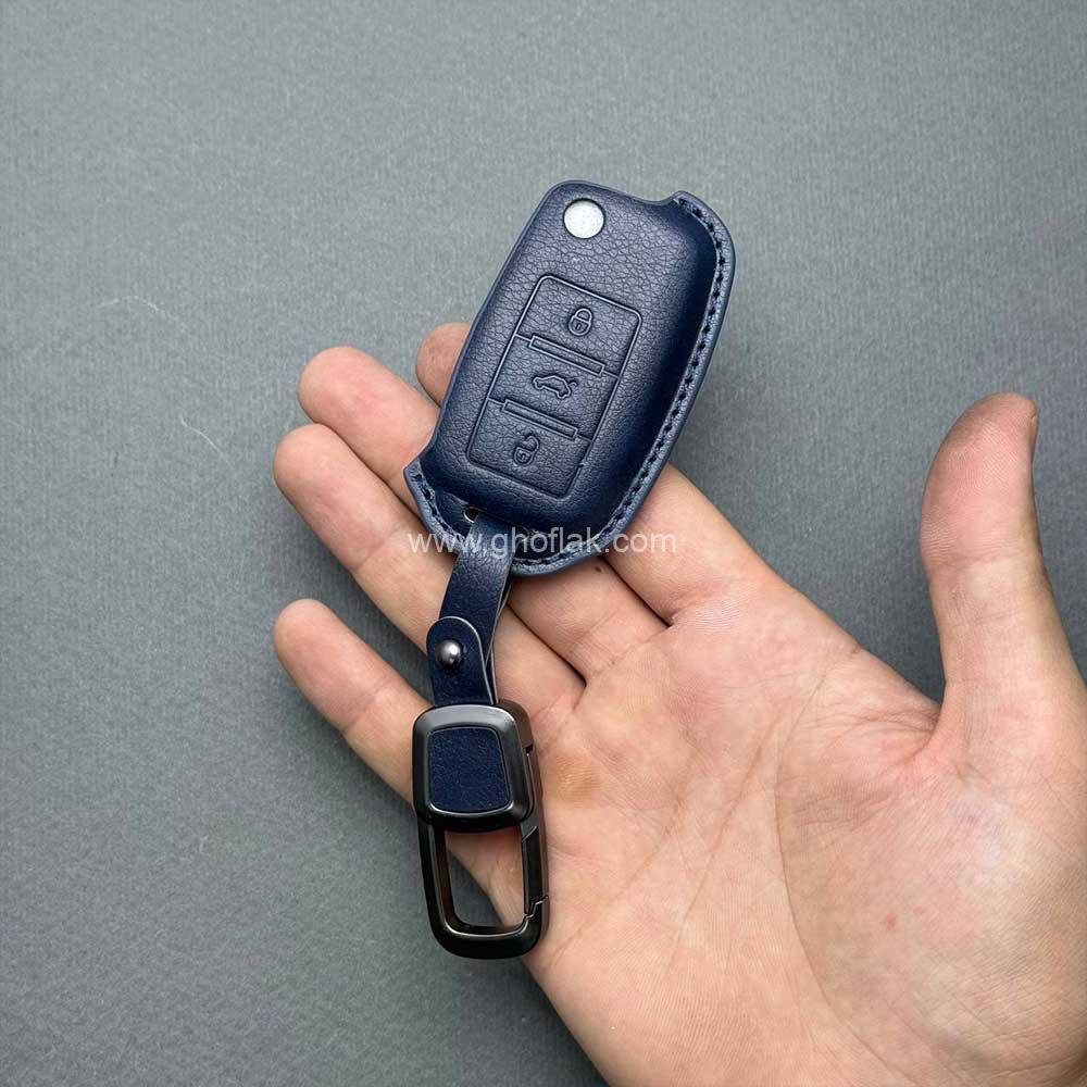 چرس3 کاور ریموت سمند کلید تاشو چرمی وودی - Image 1