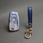 کاور ریموت بی ام و مشترک با کوییک کلید تاشو طرح سرامیکی با بند ست