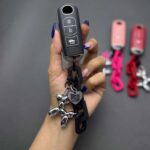 کاور ریموت مزدا 3 کیلس طرح چرم با بند ست سگ بادکنکی - Image 3