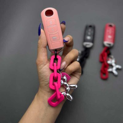 کاور ریموت مزدا 3 کیلس طرح چرم با بند ست سگ بادکنکی