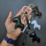 آویز سرکلیدی چرم طبیعی اسب - Image 2