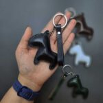 آویز سرکلیدی چرم طبیعی اسب - Image 3