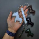 آویز سرکلیدی چرم طبیعی اسب - Image 4