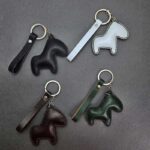 آویز سرکلیدی چرم طبیعی اسب