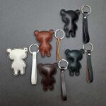 آویز سرکلیدی چرم طبیعی خرس