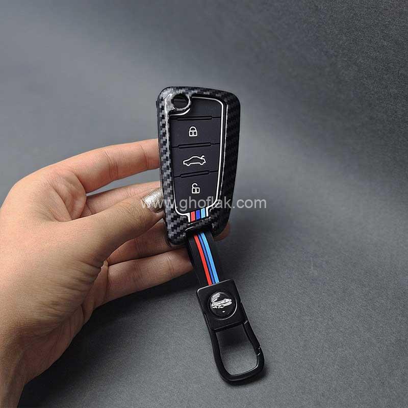 جک-اس-3-فلزی-کربنی-04 کاور ریموت جک اس 3 کلید تاشو دور فلزی طرح کربن - Image 1