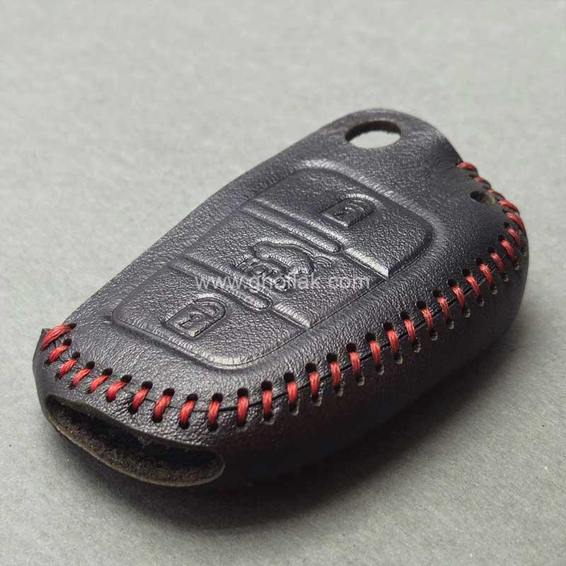 جک-جی-4-چرم-دست-دوز-04 کاور ریموت جک جی 4 - چری ام وی ام ایکس 22 - ایکس 33 کلید تاشو چرم دست دوز - Image 1