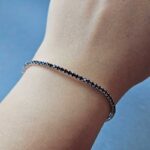 دست بند زنانه استیل مشکی مدل تنيس - Image 5