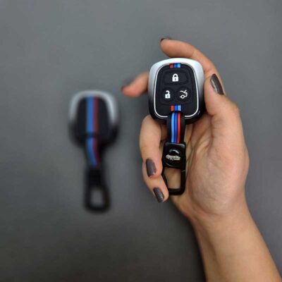 کاور ریموت دنا و سمند سورن فلزی دو رنگ سفید مشکی