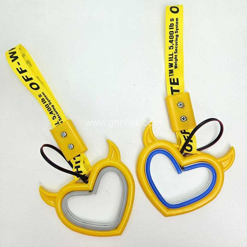 سوریکاوا-چراغ-دار-زرد-01 آویز سوریکاوا چراغ دار طرح قلب زرد - Image 1