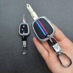 کاور ریموت پژو 206 - 207 - رانا - پارس مدل بالا مدل سیلور راش با بند چرم - Image 3