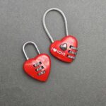 قفل آویز رمزی فانتزی مدل قلب