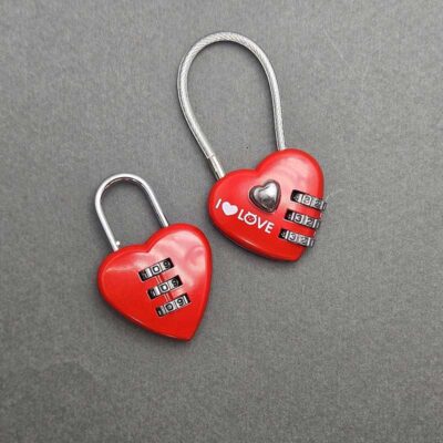 قفل آویز رمزی فانتزی مدل قلب