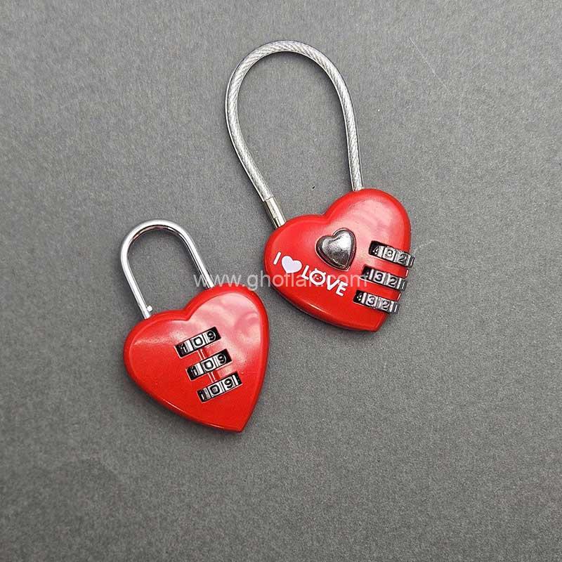 قفل-اویز-رمزی-قلب-03 قفل آویز رمزی فانتزی مدل قلب - Image 1