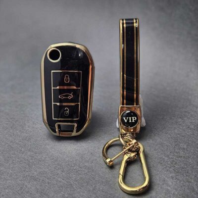 کاور ریموت پژو 2008 تاشو طرح براق با بند ست