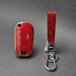 کاور ریموت پژو 2008 تاشو طرح براق با بند ست - Image 3