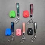 کاور ریموت پژو 206 – 207 – پارس مدل بالا – رانا سیلیکونی با بند طرح چرم