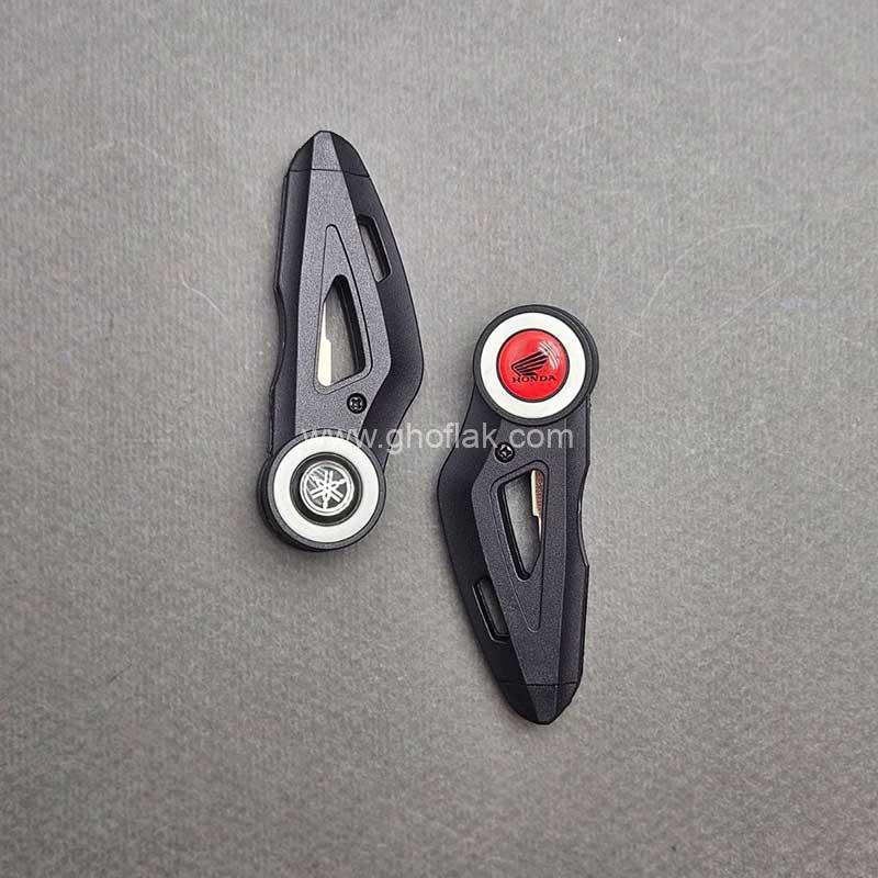 کلید-تاشو004 کلید تاشو موتور حلقه سفید شیار چپ | کلید تاشو موتورسیکلت Yamaha و Honda - Image 1