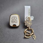 کاور ریموت سایپا ( پراید - تیبا - کوییک ) طرح چرم با بند نگین دار - Image 7