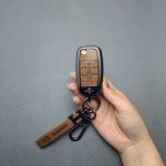 کاور ریموت کیا اپتیما – اسپرتیج – کادنزا – سورنتو کلید تاشو دور فلزی وسط چرم - Image 3