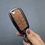 کاور ریموت کیا اپتیما – اسپرتیج – کادنزا – سورنتو کلید تاشو دور فلزی وسط چرم - Image 4